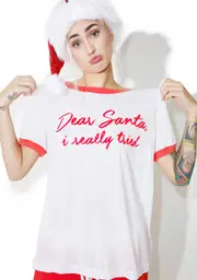 [Wildfox Couture] Dear Santa Vintage Ringer Tee