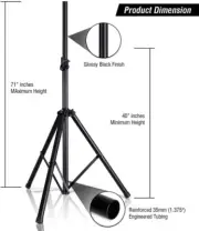 Universal Tripod Speaker Stand Mount Holder Heavy Duty w Adjustable from 40”-71"