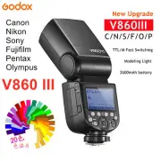 GODOX V860III 2.4G 1/8000S E-TTL II HSS Flash Light For Canon Nikon Sony Fuji