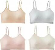 [XHuaJun] Big Girls Padded Training Bra Pack Training Bras for Girls Seamless Bra Design with Adjustable Straps