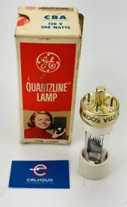 Vintage GE CBA 500W 120V Quartzline Projection Lamp *WARRANTY*