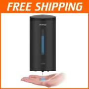 High Capacity Touch-Free Liquid Soap Dispenser - Matte Black Wall-Mount Design