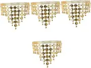[INOOMP] Headgear Gypsy Cosume Hair Chain Halloween Hair Hoop Belly Dancing Jewelry Wedding Headbands Chain Coins Tassel Headband Tribal Hair Band Belly Dancing Headband Alloy