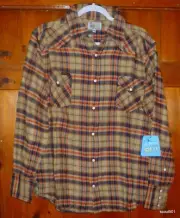 Vintage NWT Y2K Men’s XL Paul Frank Western Plaid Shirt White Snaps