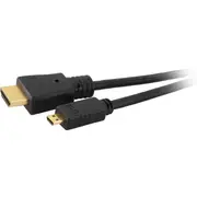 PRO2 HLV1165 Micro HDMI To HDMI a Lead - 2M Type-a HDMI To Type-D (Micro) High Speed With Ethernet
