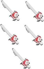 [LIFKOME] Christmas Tie Clip Holiday Stocking Stuffers Mens Suit Tie Accessories Men Tie Clasp Mens Tie Clip Silver Classic Tie Clip Christmas Necktie Clip Elegant Tie Clips Tie Bars Alloy