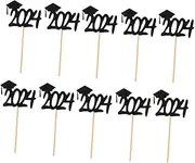 LALADEFIEE 20pcs Graduation Cupcake Topper Decorations Graduation Cake Picks Fun and Creative Dessert Decorations