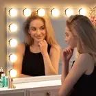 50x42cm Hollywood Makeup Mirror LED Lighted Table Top Vanity Mirror w/ USB Port
