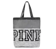 Victoria's Secret PINK Mesh Grey Marl Logo Tote
