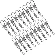100Pcs Fishing Barrel Swivel with Safety Snap Connector Durable Fishing Link Rings for Various Techniques for Bait and Hard Lures Fishing Accessories