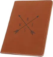 [Ipetboom] Men PU Leather Passport Cover Wallet Multi Functional Travel Organizer for Cards Id and Passport for Father Day Birthdays and Anniversaries