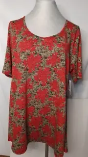 Lularoe Simply Comfortable Shirt Size XL New With Tags Red Black