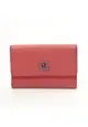 二奢 Pre-loved CHANEL lucky flower card case name card holder leather Coral pink silver hardware