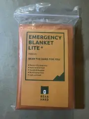BearHard 3 Pack Emergency Blanket Lite Orange Dual Sided SOS Camping Hiking NEW
