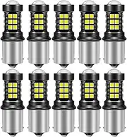 TGMGADANTV 10pcs White S25 1156 P21W BA15S LED BAY15D BAU15S PY21W T20 LED 7440 7443 W21W 3157 P27/7W 1157 Led Bulbs For Turn Signal Light Car signal lights(7440 W21W WY21W T20,Red)