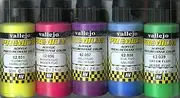Vallejo Premium Colour Fluo Colour Set, 5 Piece