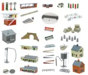 Peco OO/HO accessories and buildings plastic kits for model railway