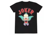 The Simpsons Unisex Adult Krusty The Clown T-Shirt (Black) (XL)