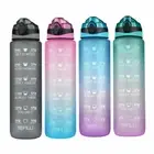 BPA Free 1L Water Bottle Motivational Drink Flask With Time Markings Sport Gym