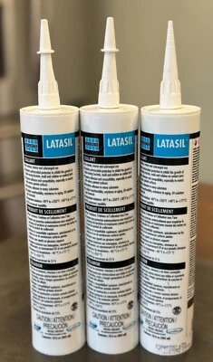 LOT OF 3 Laticrete Latasil Silicone Caulk Sealant ESPRESSO - EXPIRATION 06/2022