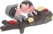 Cute Dashboard Car Ornament Cartoon Couple Interior Decoration Unique Car Accessories Effortless Installation Durable Material