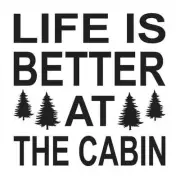 STENCIL**Life is better...Cabin**Pine Trees for Prim Signs Crafts Wall Art Lake