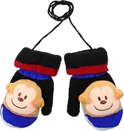 [Yardenfun] Children's Mittens Toddler Winter Mitten Winter Warm Mittens Winter Kids Snow Mitten Kids Full Finger Mittens Kids Warm Mittens Lovely Warm Gloves Baby Cartoon With Rope Velvet