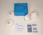 Esicoo Smart Plug Socket 4 Pack White Wifi 2.4G Compatible Alexa Google
