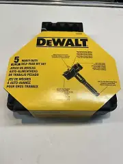 DeWALT DW1648 Heavy-Duty Self Feed Bit Set (5 Piece)