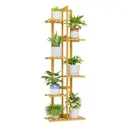 6/7 Pot Bamboo Flower Shelf Rack Plant Stand Pots Display Corner Shelving Home