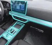 Car Interior Film Dashboard Piano Board Shift Center Console Anti-Scratch Transparent TPU Protection Film,for BYD Don DM 2018-2020 (Style for LHD)
