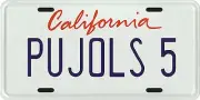 Albert Pujols California Angels rookie CA License plate