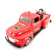Maisto Licensed 1:24 Scale Harley Davidson Ford F 1 pick Up 36 Knucklehead 1948 Diecast Model Red