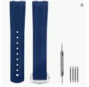 20mm FKM Rubber Band compatible with Omega Seamaster Diver 300mm Watch $70Retail