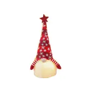 Christmas Pendant Hanging Oranment Handmade Lighted Plush Doll Tomte Nordic Elf with LED Light for Xmas Decoration