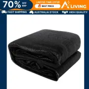 Shade Sail 5x7m Rectangle 280GSM 98% Black Shade Cloth Outdoor Canopy UV P -C-BK