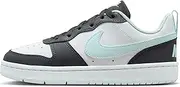 [Nike] Boys' Court Borough Low Recraft Bg Trainers, Anthracite Glacier Blue White, 4 US