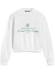 [Jacquemus] Jacquemus-Felpa Con Logo Ricamato-Donna 36 FR