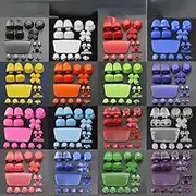 LightFairy ABXY Buttons for PS5 3.0 BDM-030 Gamepad Controller L1 R1 L2 R2 Trigger Button Key D-pad Button (Clear red)