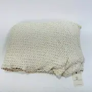 New Grain - Cozy Waffle Blanket 100% Organic Cotton | Twin Size 68" x 88" - Milk