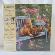SunsOut Autumn GARDEN HANGOUT 500 Piece Jigsaw Puzzle Tom Woods #28894