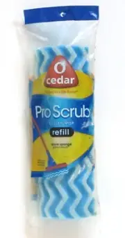 O Cedar Pro Scrub 10” Roller Mop Refill Wave Sponge, 4 Mop Refills