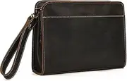 [MVUYO] FMURY Clutch Bag Business Wallet with Strap Large Capacity Men's Hand Holding Foreskin Vintage Hand Grasping