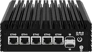 SENSTUN Firewall Micro Appliance Inter N100 Quad Core Mini PC Firewall, 5 Inter i226 2.5Gbe NIC Ports Support AES-NI Soft Router PC VPN Barebone, 8GB DDR5 RAM 128GB SSD