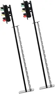 MUSISALY Small Traffic Light Decors for Model Train Signals 2pcs Mini Traffic Lamps Illuminated Features