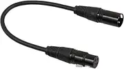 MagiDeal Audio 1ft Mic Cable Patch Cords - XLR Male to XLR Female Microphone Cables - Balanced Cord - Black