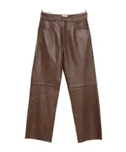 leather panelled pants 24,25,27,28,29 Brown