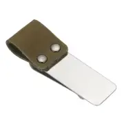 Pen Loop for Notebook, Stainless Steel Clip Pen Holder, Olive Green