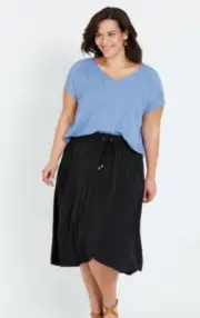 AUTOGRAPH ELASTIC WAIST BLACK SKIRT RRP $89 (14 - 24) NWT
