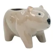 Urban Wombat Planter Pot Grey 16cm Home Decorative Outdoor Garden Decor